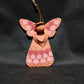 Lace Angel With Pink Glaze, Pink Speckled and Genuine Gold Accents