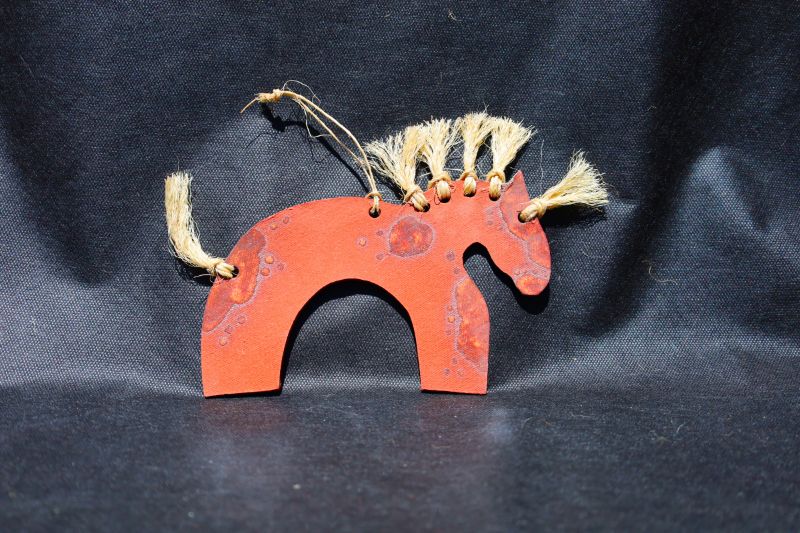 Medium Horse Terra Cotta with Bronze Spots